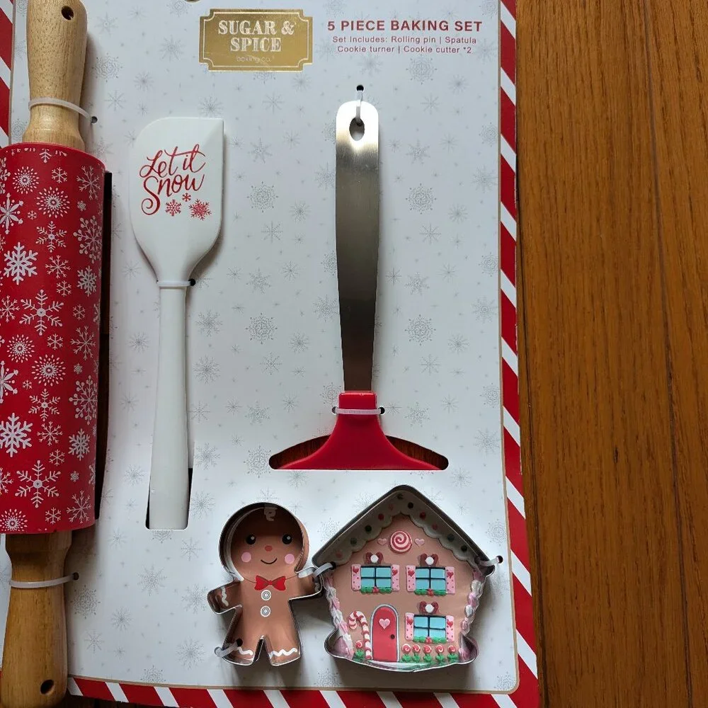 Sugar and Spice 5-Piece holiday Baking Set